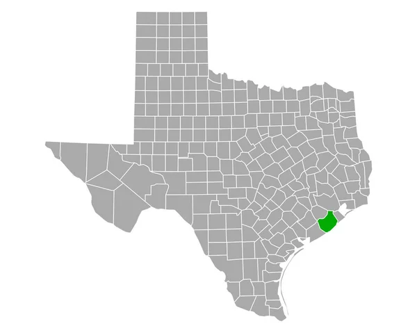 Mappa Brazoria Texas — Vettoriale Stock