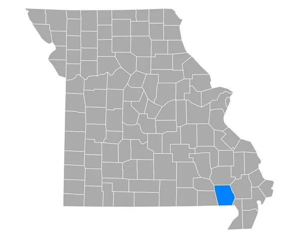 Mapa Açougues Missouri — Vetor de Stock