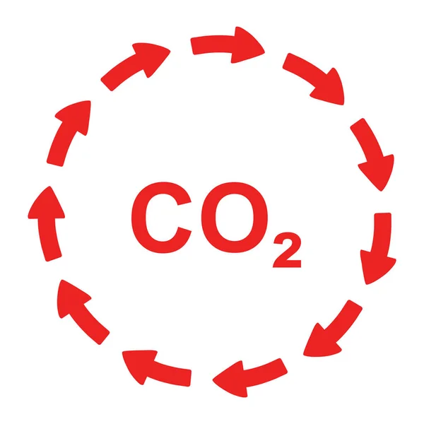 Dióxido Carbono Flechas Como Ilustración Vectorial — Vector de stock