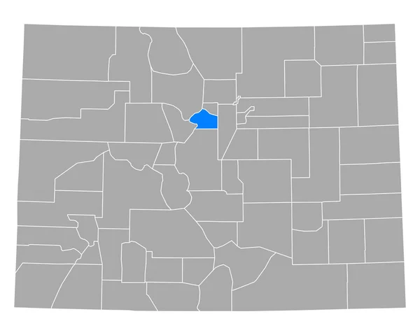 Mapa Clear Creek Kolorado — Wektor stockowy