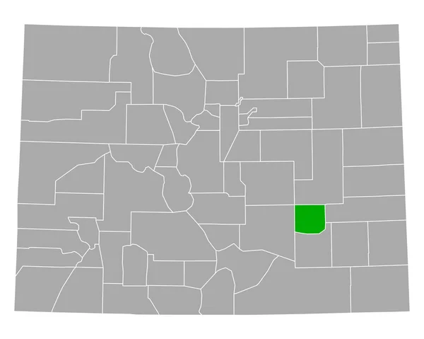 Карта Кроулі Колорадо — стоковий вектор