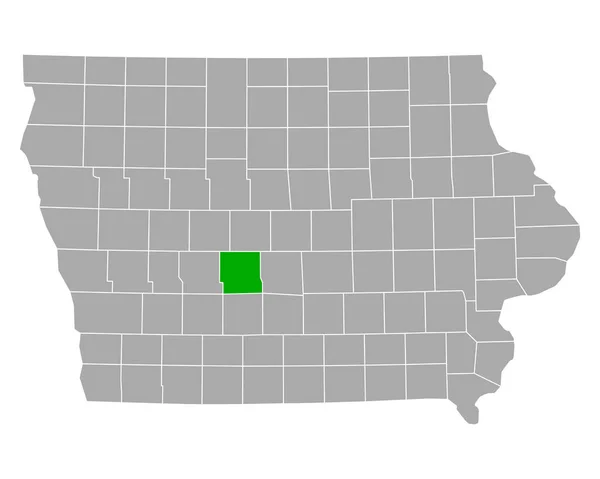 Iowa Daki Dallas Haritası — Stok Vektör