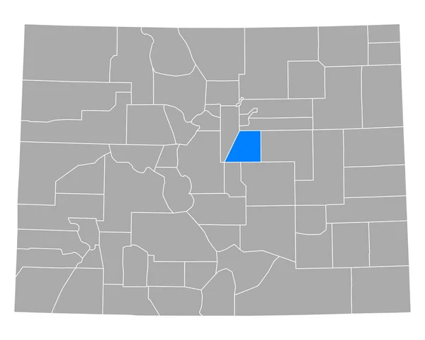 Mapa Douglas Colorado — Vector de stock