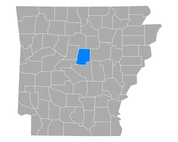 アーカンソー州のフォークナー地図 — ストックベクタ