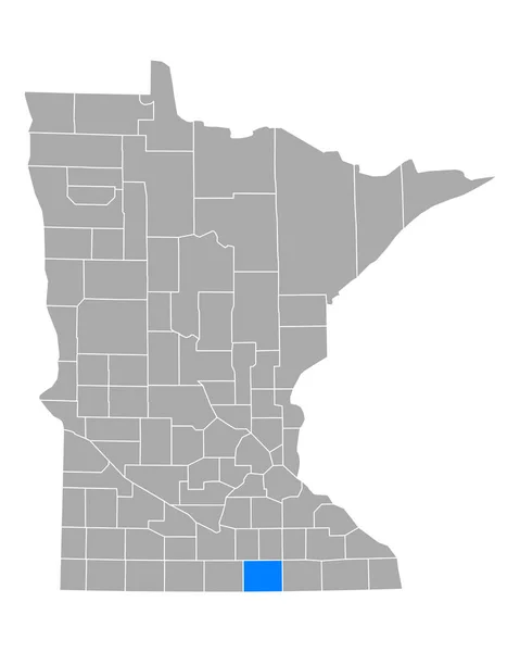 Mapa Freeborn Minnesota — Vector de stock