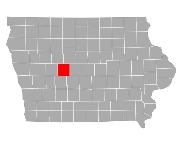 アイオワ州の緑の地図 — ストックベクタ