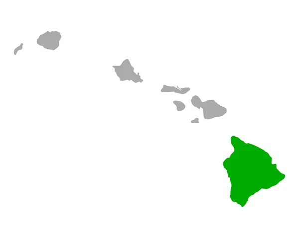 Hawaii Térképe Hawaii — Stock Vector