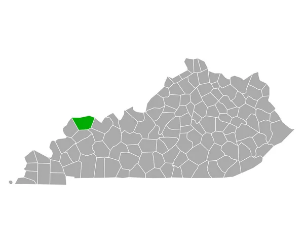 Mapa Hendersona Kentucky — Stockový vektor