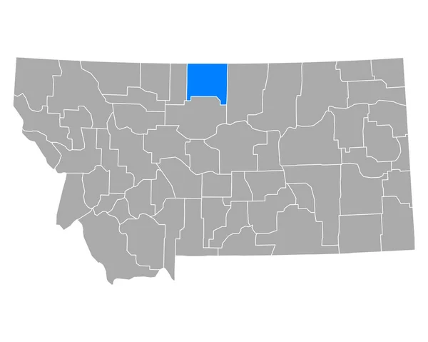 Kaart Van Heuvel Montana — Stockvector