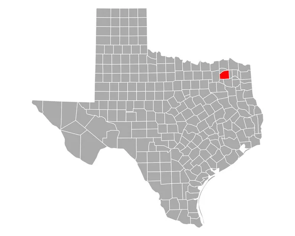 Mappa Hopkins Texas — Vettoriale Stock