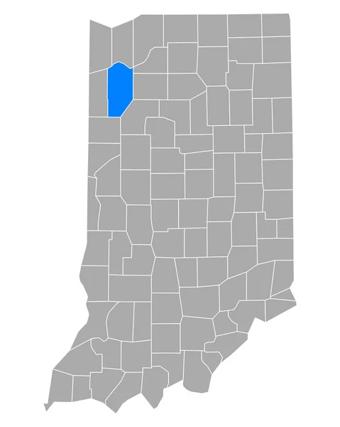 Karte Von Jasper Indiana — Stockvektor