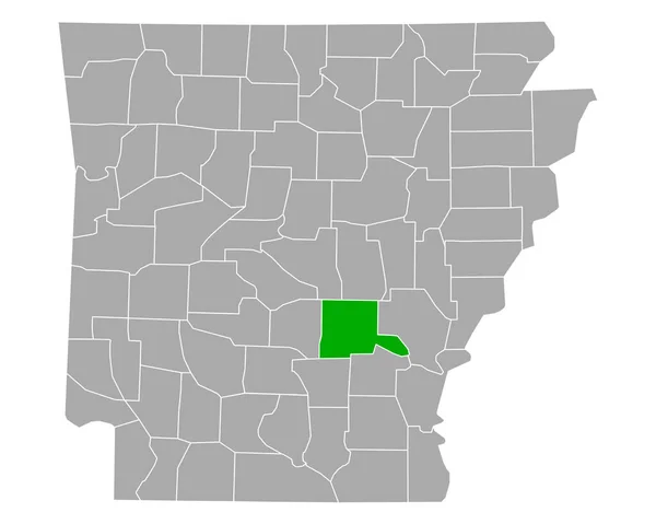 Arkansas Taki Jefferson Haritası — Stok Vektör