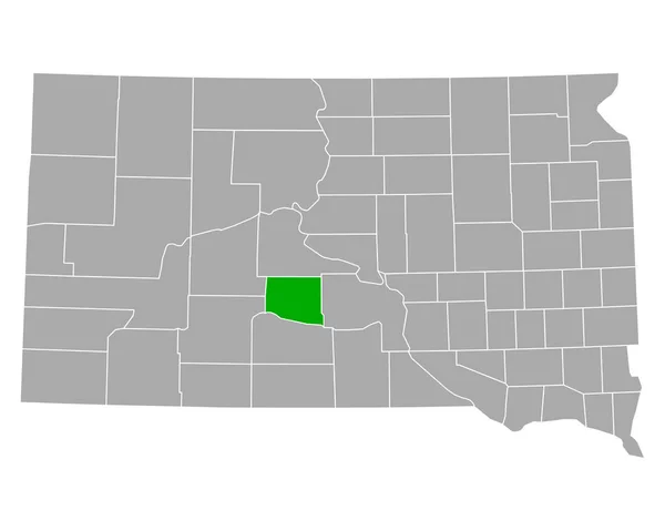 Mapa Jones Dakota Del Sur — Archivo Imágenes Vectoriales