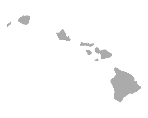 Mapa Kalawao Hawaii — Vector de stock