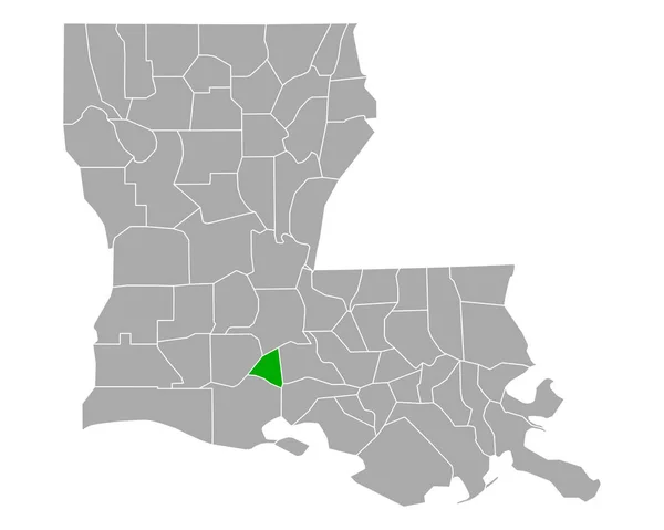 Mapa Lafayette Luizjanie — Wektor stockowy