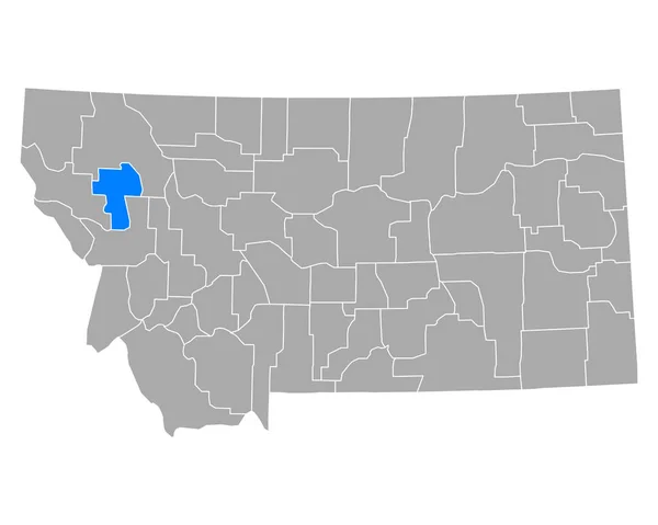 Mapa Lago Montana — Vetor de Stock