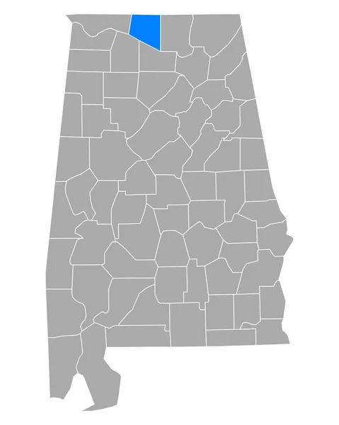 Map Limestone Alabama — Stock Vector