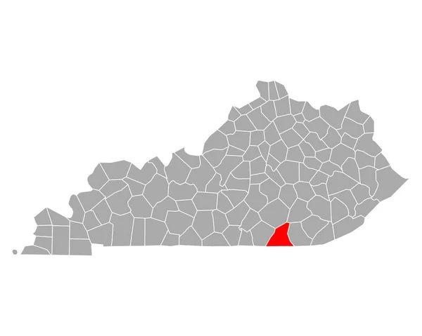 Mapa Mccreary Kentucky — Vector de stock