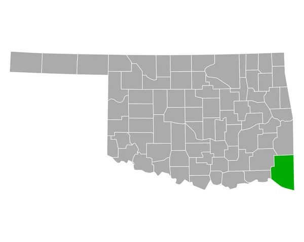 Kaart Van Mccurtain Oklahoma — Stockvector