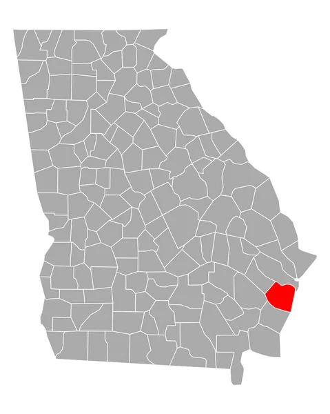 ジョージア州のマクイントッシュ地図 — ストックベクタ