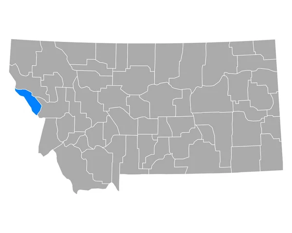 Mappa Dei Minerali Montana — Vettoriale Stock