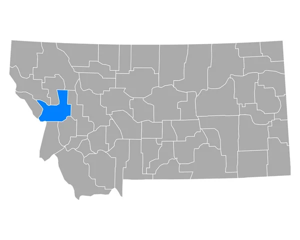 Mapa Missoula Montana — Archivo Imágenes Vectoriales