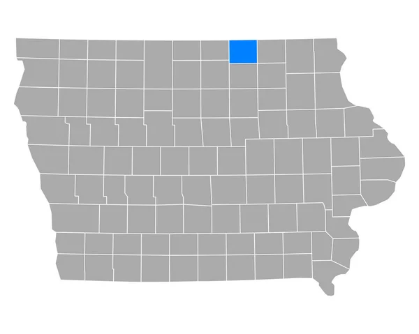 Kaart Van Mitchcell Iowa — Stockvector