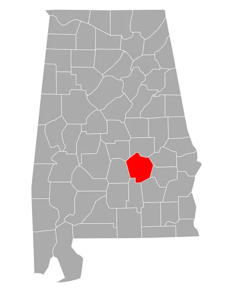 Mapa Montgomery Alabamě — Stockový vektor