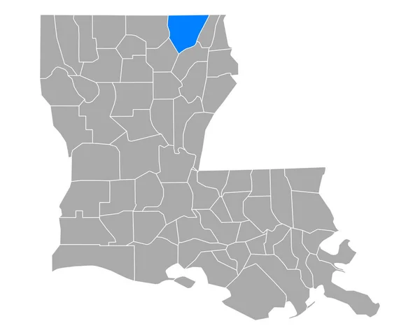 Mapa Morehouse Louisianě — Stockový vektor