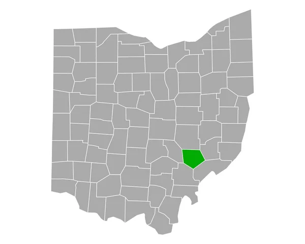 Mapa Morgan Ohio —  Vetores de Stock