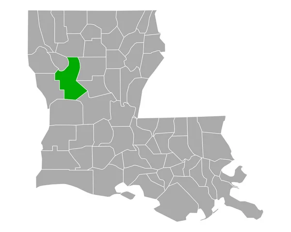 Mapa Natchitoches Louisianě — Stockový vektor