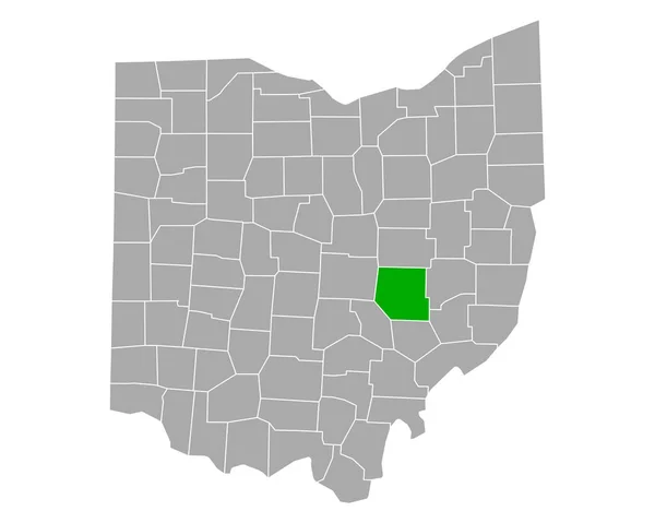 Ohio Daki Muskingum Haritası — Stok Vektör