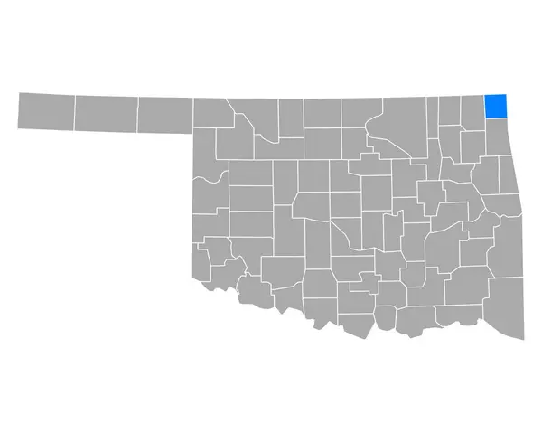 Mapa Ottawy Oklahomě — Stockový vektor