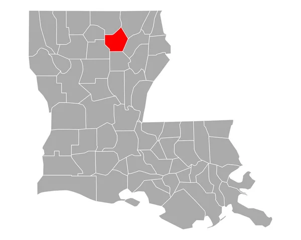 Mappa Ouachita Louisiana — Vettoriale Stock