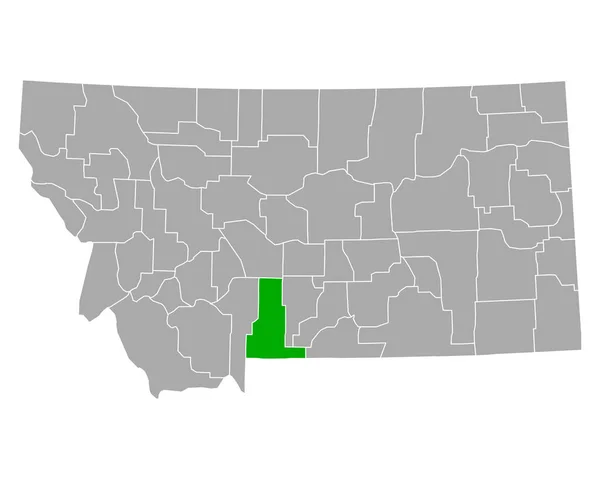 Karta Över Parken Montana — Stock vektor