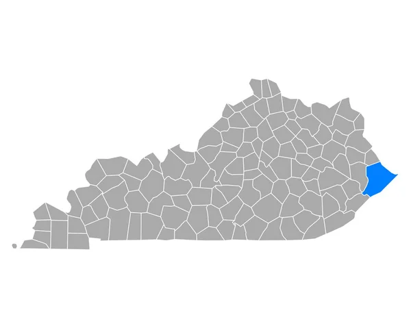 Mappa Pike Kentucky — Vettoriale Stock