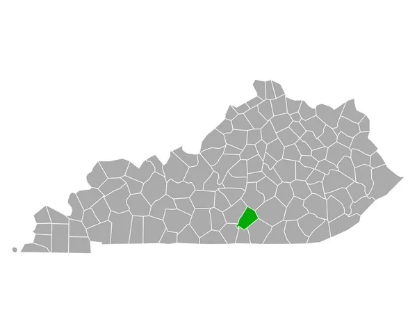 ケンタッキー州のラッセル地図 — ストックベクタ