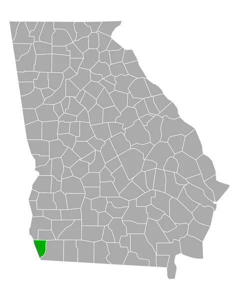 Mapa Seminole Geórgia —  Vetores de Stock