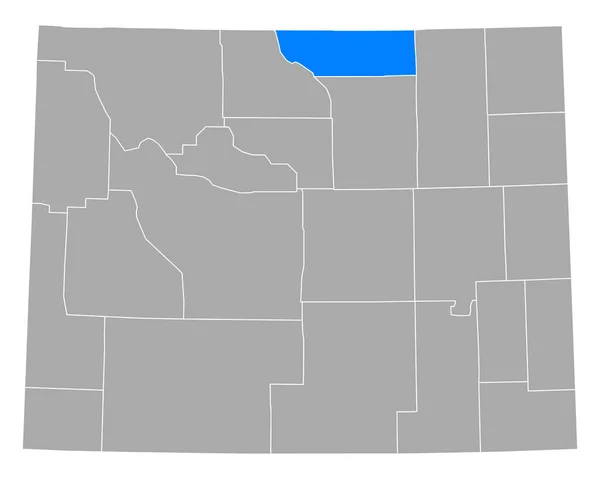 Karta Över Sheridan Wyoming — Stock vektor