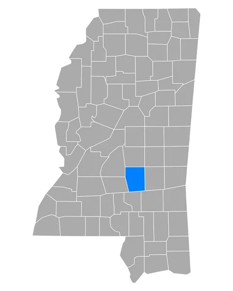 Mapa Smith Mississippi — Archivo Imágenes Vectoriales