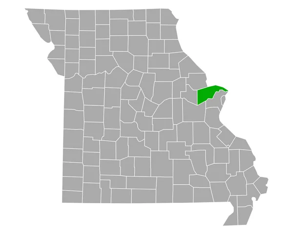Carte Charles Dans Missouri — Image vectorielle