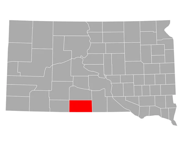 Mapa Ortopedia Dakota Sul — Vetor de Stock