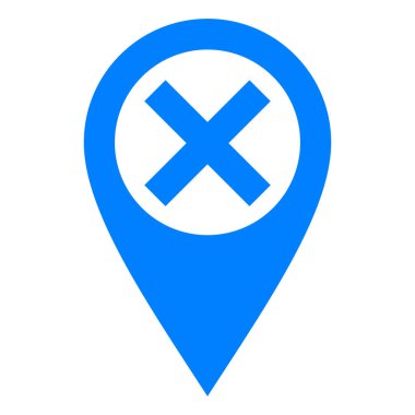 Vektör illüstrasyonu olarak kesişme ve konum iğnesi