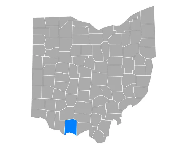 Carte Adams Ohio — Image vectorielle