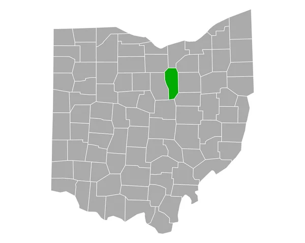 俄亥俄州阿什兰地图 — 图库矢量图片