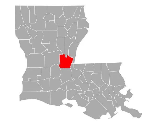 Mappa Avoyelles Louisiana — Vettoriale Stock