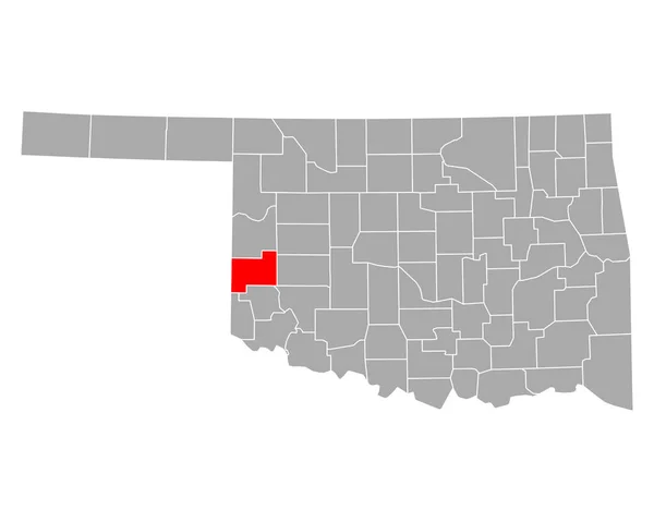 Карта Бекхема Оклахомі — стоковий вектор