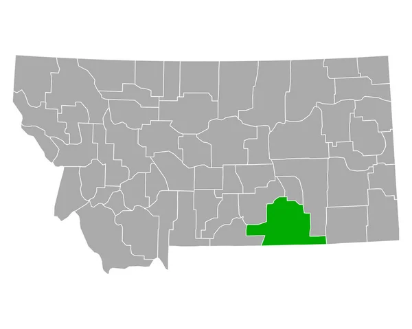 モンタナ州のビッグホーン地図 — ストックベクタ
