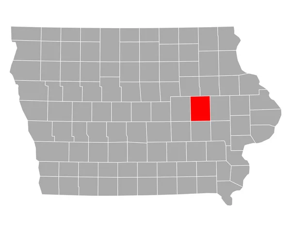 Carte Benton Iowa — Image vectorielle