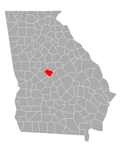 ジョージア州のビブ地図 — ストックベクタ
